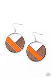Dont Be MODest - Orange Earrings - Paparazzi Accessories