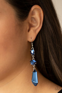 Sophisticated Smolder - Blue Earrings - Paparazzi Accessories