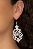 Rhinestone Renaissance - Silver Earrings - Paparazzi Accessories