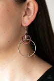 In An Orderly Fashion - Red Earrings - Paparazzi Accessories