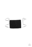 Free Expression - Black Cuff Bracelet - Paparazzi Accessories