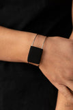 Free Expression - Black Cuff Bracelet - Paparazzi Accessories