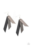 Suede Shade - Silver Earrings - Paparazzi Accessories