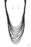 Nice CORD-ination - Black Necklace - Paparazzi Accessories