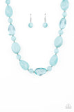 Staycation Stunner - Blue Necklace - Paparazzi Accessories
