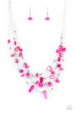 Prismatic Pebbles - Pink Necklace - Paparazzi Accessories
