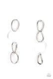Talk In Circles - White Earrings - Paparazzi Accessories
