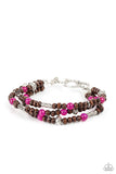 Woodsy Walkabout - Pink Bracelet - Paparazzi Accessories