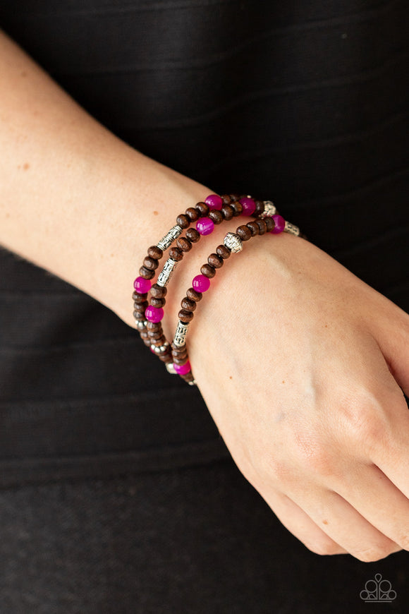 Woodsy Walkabout - Pink Bracelet - Paparazzi Accessories