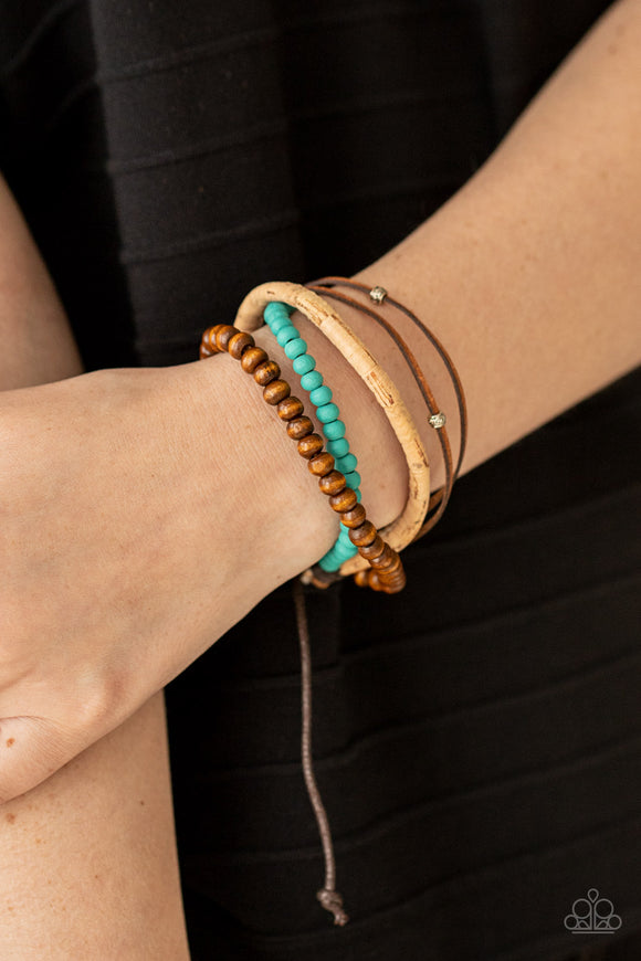 STACK To Basics - Blue Bracelet - Paparazzi Accessories
