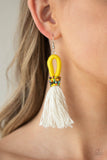 The Dustup - Yellow Earrings - Paparazzi Accessories
