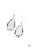 A World To SEER - White Earrings - Paparazzi Accessories