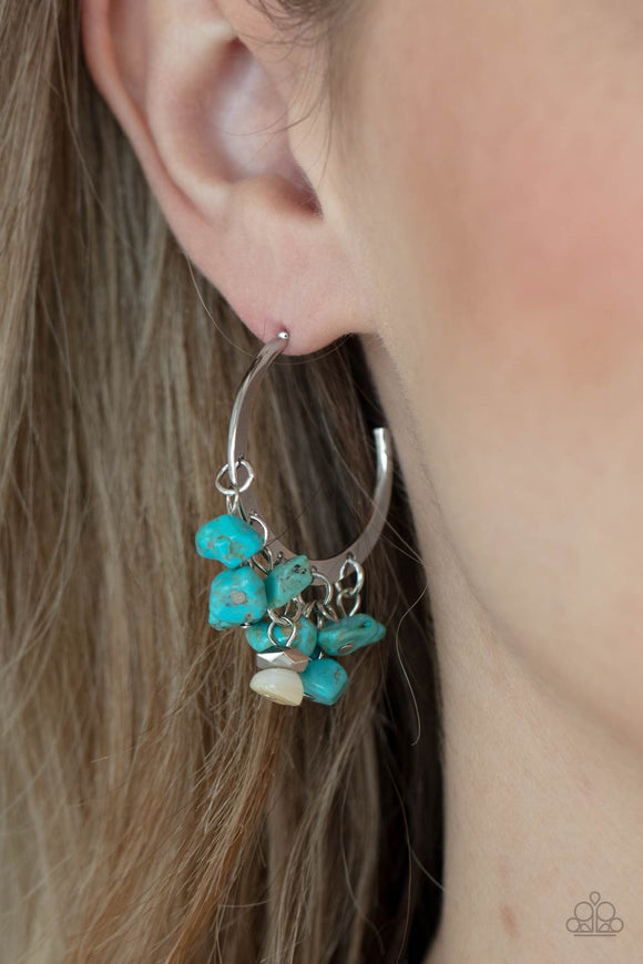 Gorgeously Grounding - Blue Earrings - Paparazzi Accessories