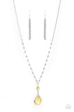 Titanic Splendor - Yellow Necklace - Paparazzi Accessories