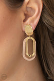 Melrose Mystery - Brown Clip Earrings - Paparazzi Accessories