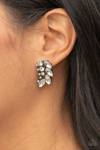 Flawless Fronds - White Earrings - Paparazzi Accessories