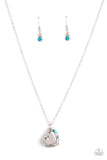 Happily Heartwarming - Blue Necklace - Paparazzi Accessories