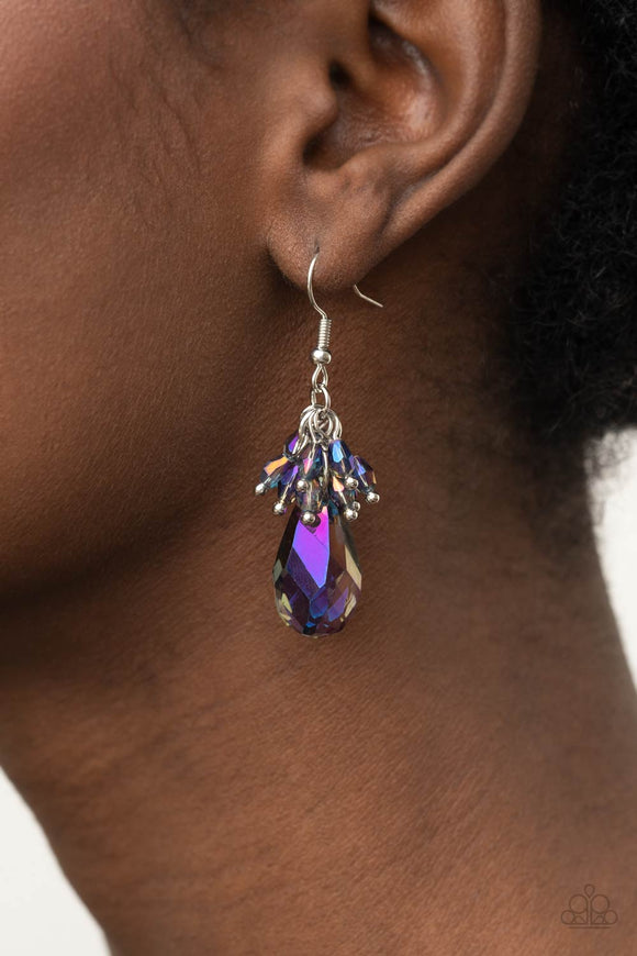 Well Versed in Sparkle - Purple Earrings - Paparazzi Accessories