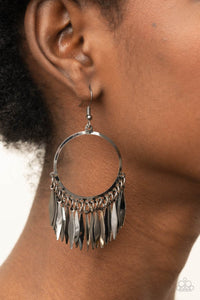 Radiant Chimes - Black Earrings - Paparazzi Accessories