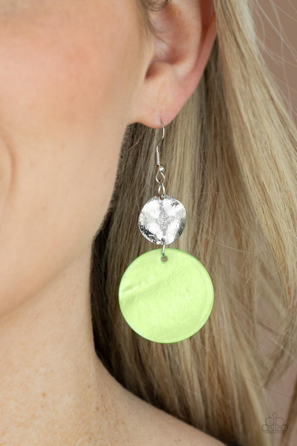 Opulently Oasis - Green Earrings - Paparazzi Accessories