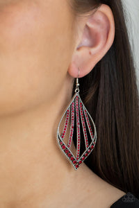 Showcase Sparkle - Red Earrings - Paparazzi Accessories