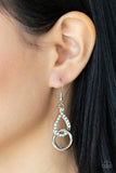 Red Carpet Couture - White Earrings - Paparazzi Accessories