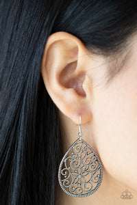 Tour de Garden - Silver Earrings - Paparazzi Accessories
