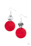 Opulently Oasis - Red Earrings - Paparazzi Accessories