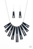 FAN-tastically Deco - Blue Necklace - Paparazzi Accessories