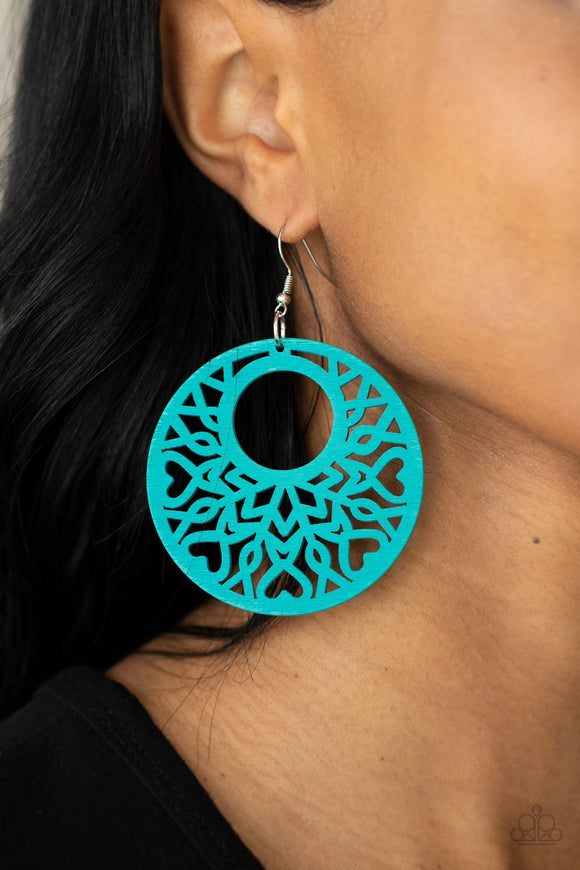 Tropical Reef - Blue Earrings - Paparazzi Accessories