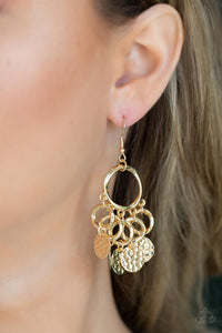 Partners in CHIME - Gold Earrings - Paparazzi Accessories