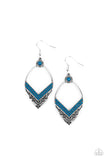 Indigenous Intentions - Blue Earrings - Paparazzi Accessories