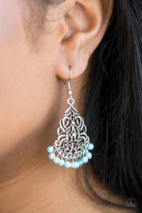 BAROQUE The Bank - Blue Earrings - Paparazzi Accessories