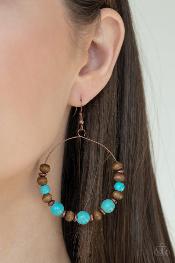 Forestry Fashion - Copper Earrings - Paparazzi Accessories