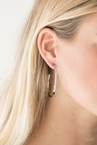 Geo Edge - Silver Earrings - Paparazzi Accessories