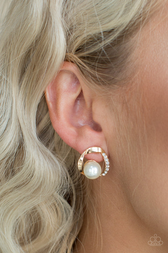 Stylishly Suave - Gold Earrings - Paparazzi Accessories