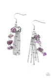 Stone Sensation - Purple Earrings - Paparazzi Accessories