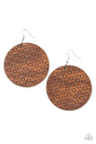 WEAVE Me Out Of It - Brown Earrings - Paparazzi Accessories