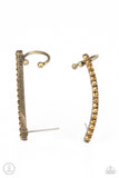 Give Me The SWOOP - Brass Post Earring - Paparazzi Accessories