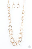 Elegantly Ensnared - Gold Necklace - Paparazzi Accessories