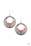 Boho Bliss - Red Earrings - Paparazzi Accessories