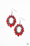 Fashionista Flavor - Red Earrings - Paparazzi Accessories