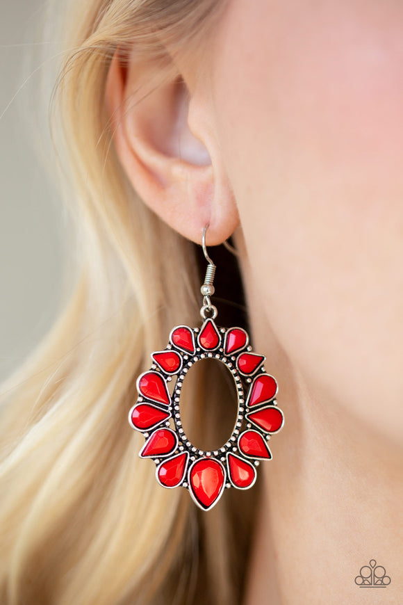 Fashionista Flavor - Red Earrings - Paparazzi Accessories