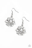 Fiercely Famous - White Earrings - Paparazzi Accessories