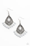 Gracefully Gatsby - Silver Earrings - Paparazzi Accessories