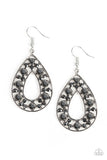 Midnight Magic - Silver Earrings - Paparazzi Accessories