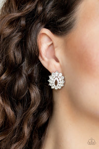 Brighten The Moment - White Earrings - Paparazzi Accessories
