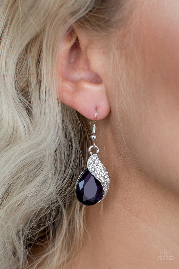 Easy Elegance - Purple Earrings - Paparazzi Accessories