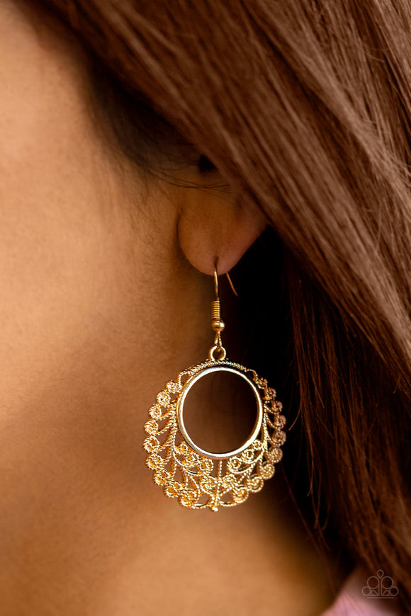 Grapevine Glamorous - Gold Earrings - Paparazzi Accessories