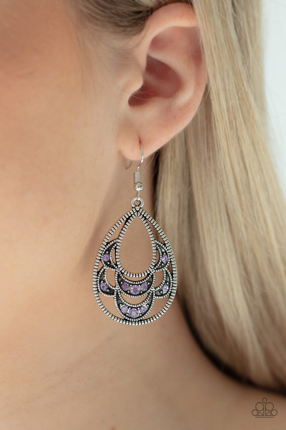 Malibu Macrame - Purple Earrings - Paparazzi Accessories